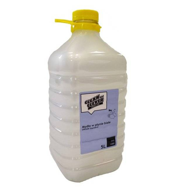 Mydło antybakteryjne w płynie białe bezzapachowe Unisan standard 5l