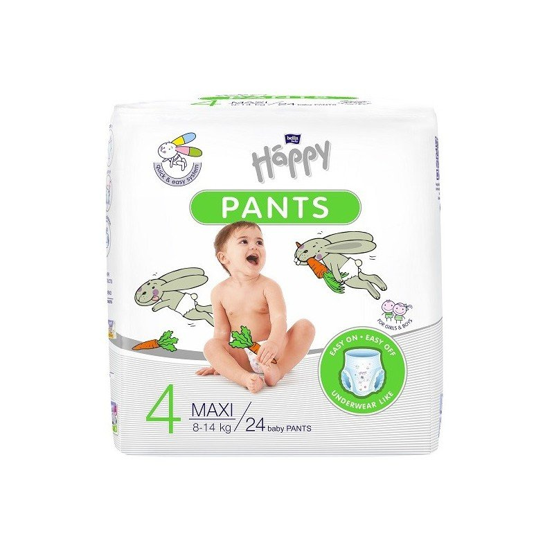 Pieluchomajtki dla dzieci Happy Maxi pants 24 szt (8-14 kg)
