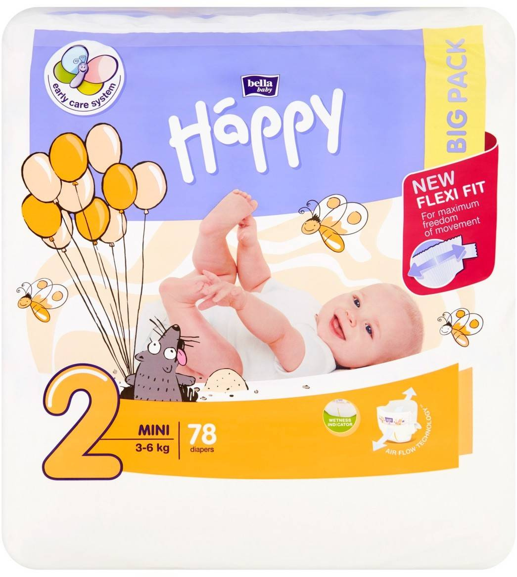 Pieluszki dla dzieci Happy Mini 78 SZT