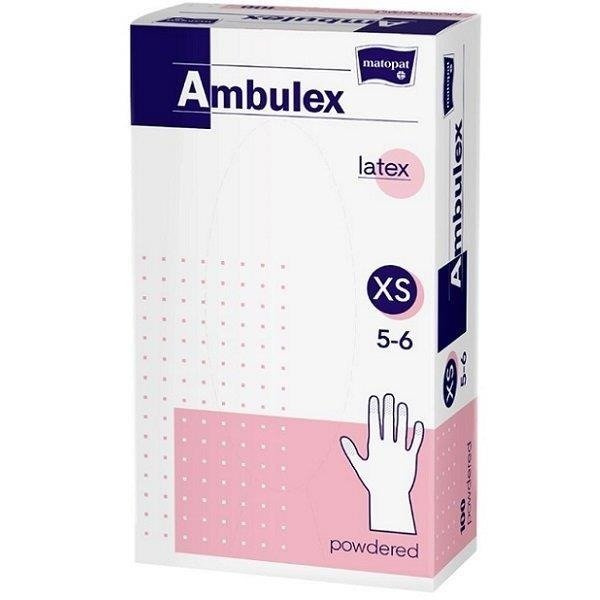 Rękawice niejałowe Ambulex lateksowe pudrowane