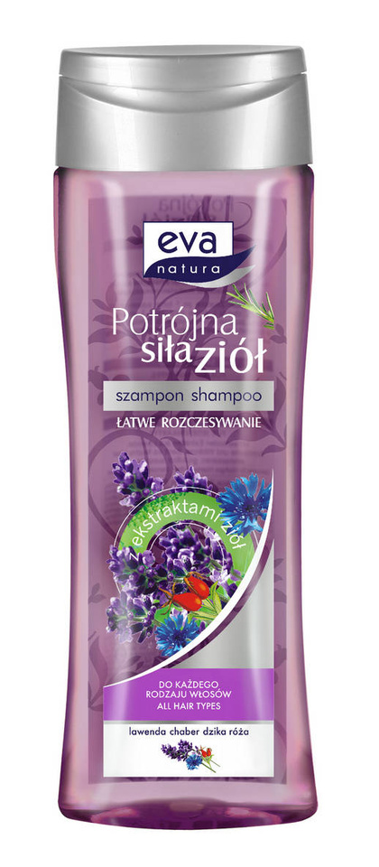 Eva Natura szampon potrójna siła ziół lawenda+chaber+dzika róża 400ml